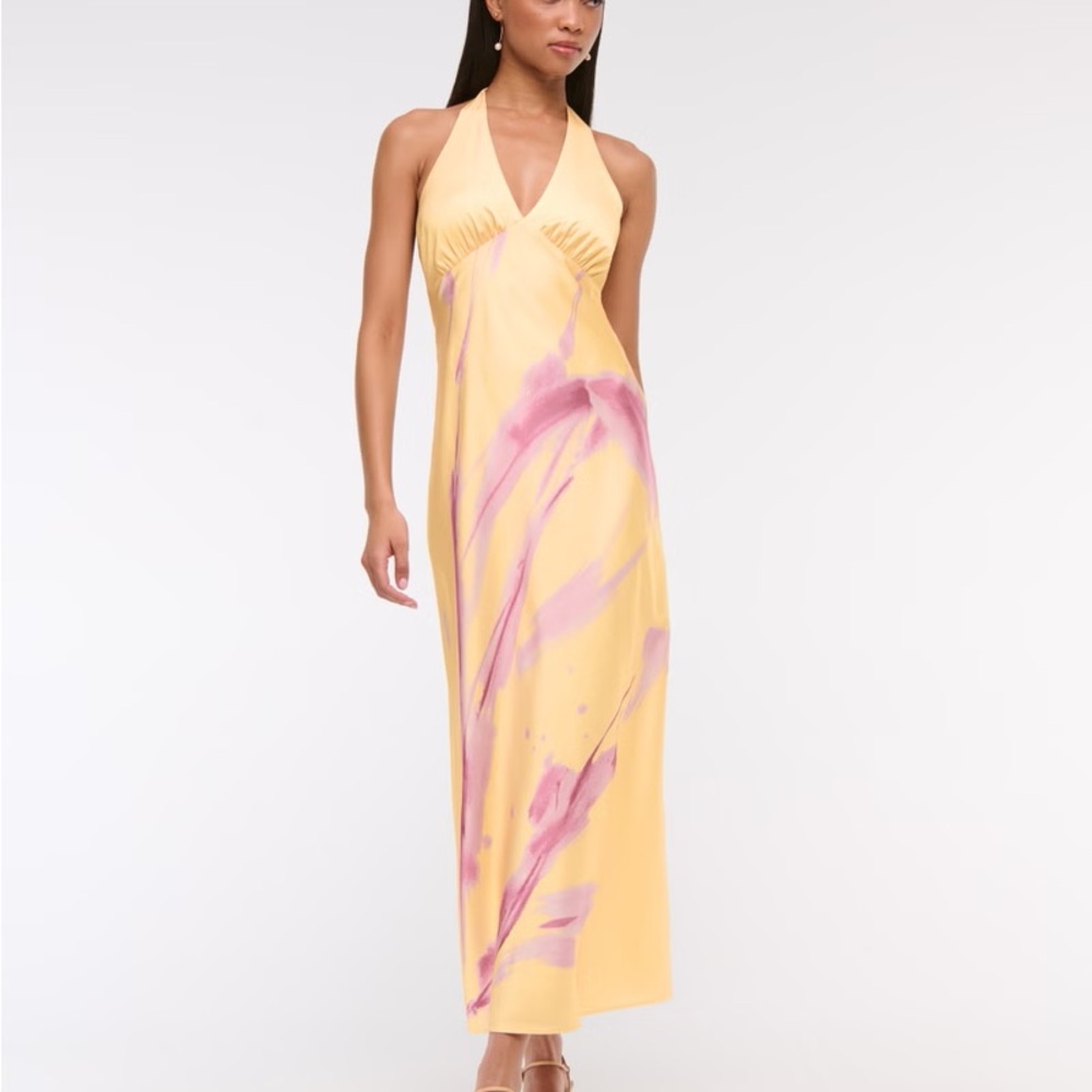 Abercrombie A&F Julia Slip Halter Maxi Dress